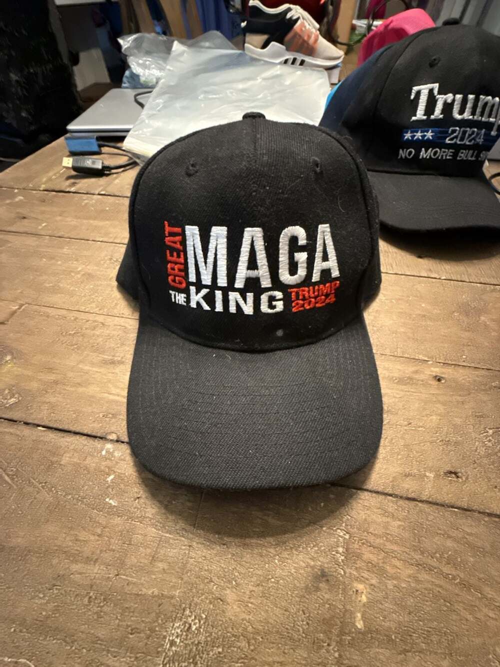 Trump MAGA King Logo Embroidered Baseball Cap Black